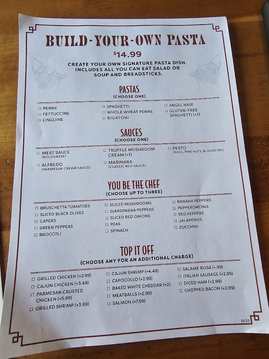 Menu Michaelangelo’S Italian Bistro-5