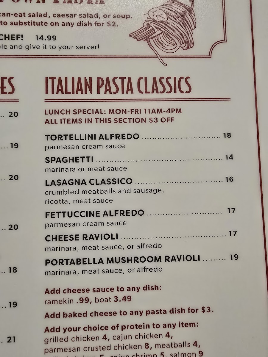 Menu Michaelangelo’S Italian Bistro-9